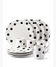 Deco Dot 12 Piece Dinnerware Set, Black/ White, ProductTile