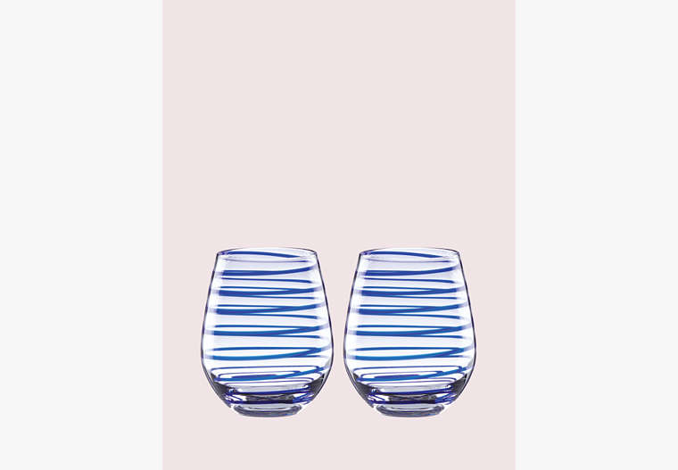 Charlotte Street Stemless Wine Glass Pair, Clear, Product