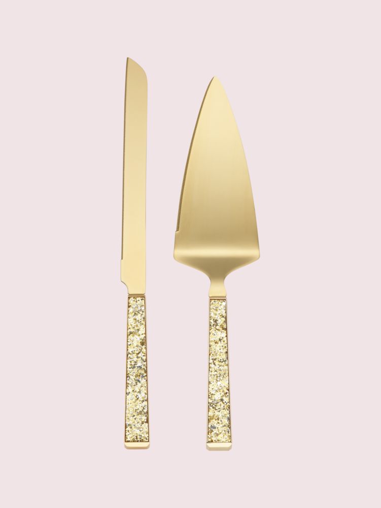 Simply Sparkling 2-piece Dessert Set, Pale Gold, ProductTile