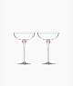 Rosy Glow Champagne Saucer Pair, Silver Plate, ProductTile