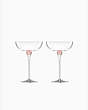 Rosy Glow Champagne Saucer Pair, Silver Plate, Product