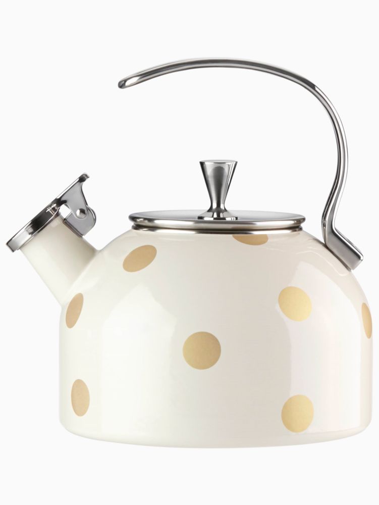 Kate Spade Gold Dot Tea Kettle. 1