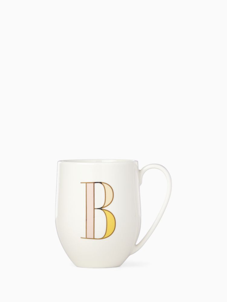 Initial B Mug, Parchment, Product