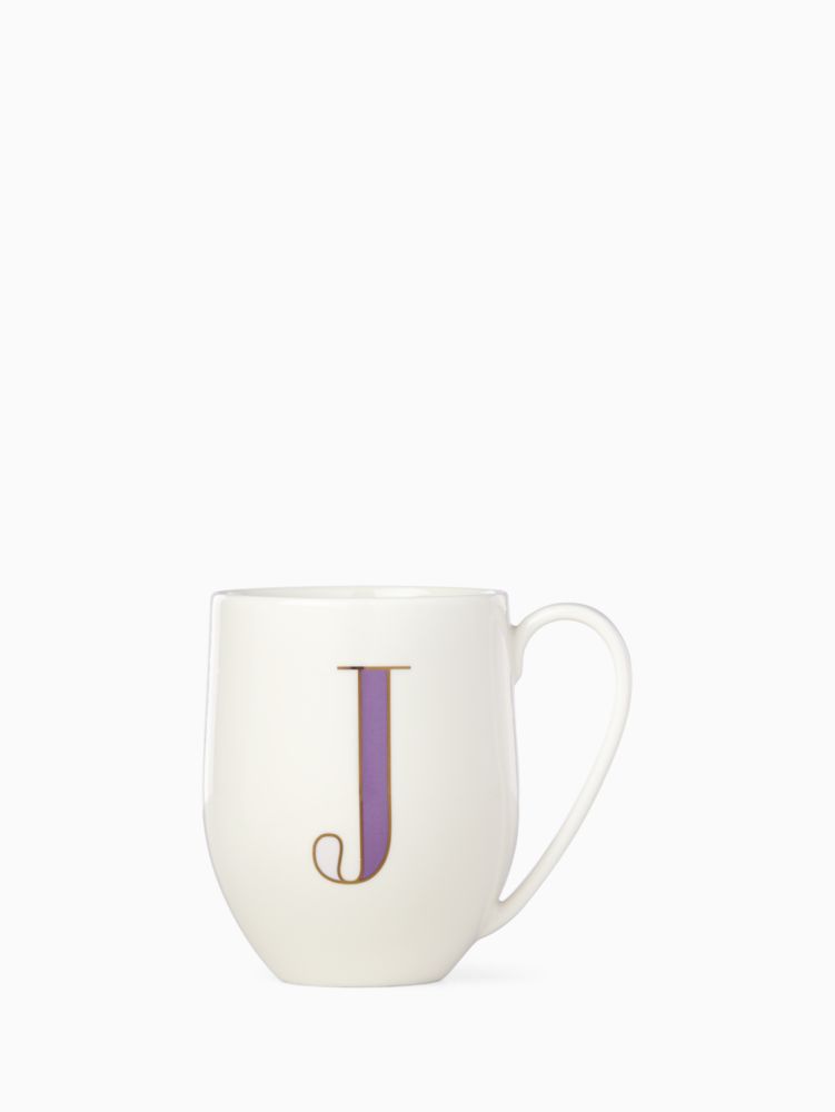 Initial J Mug, Parchment, Product