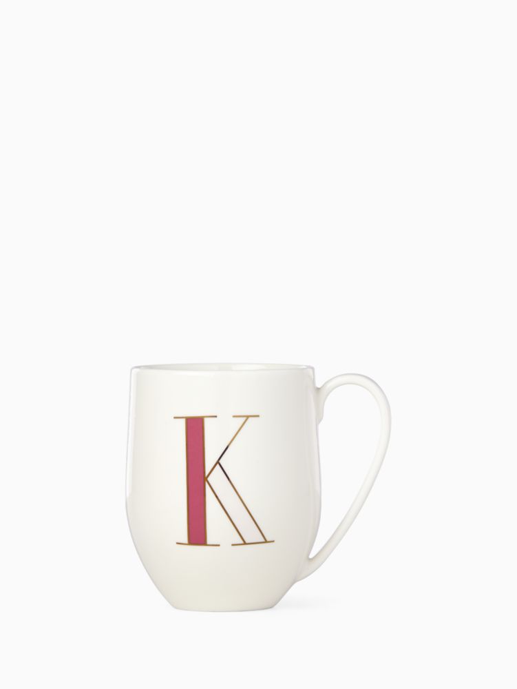 Initial K Mug, Parchment, Product