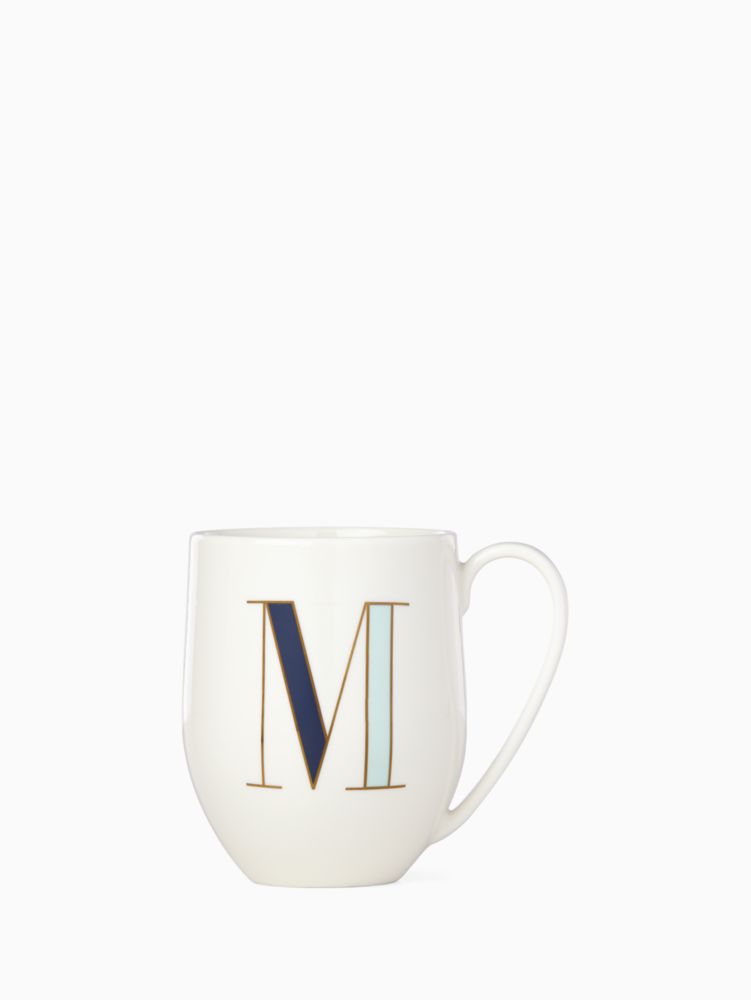 Initial M Mug, Parchment, Product