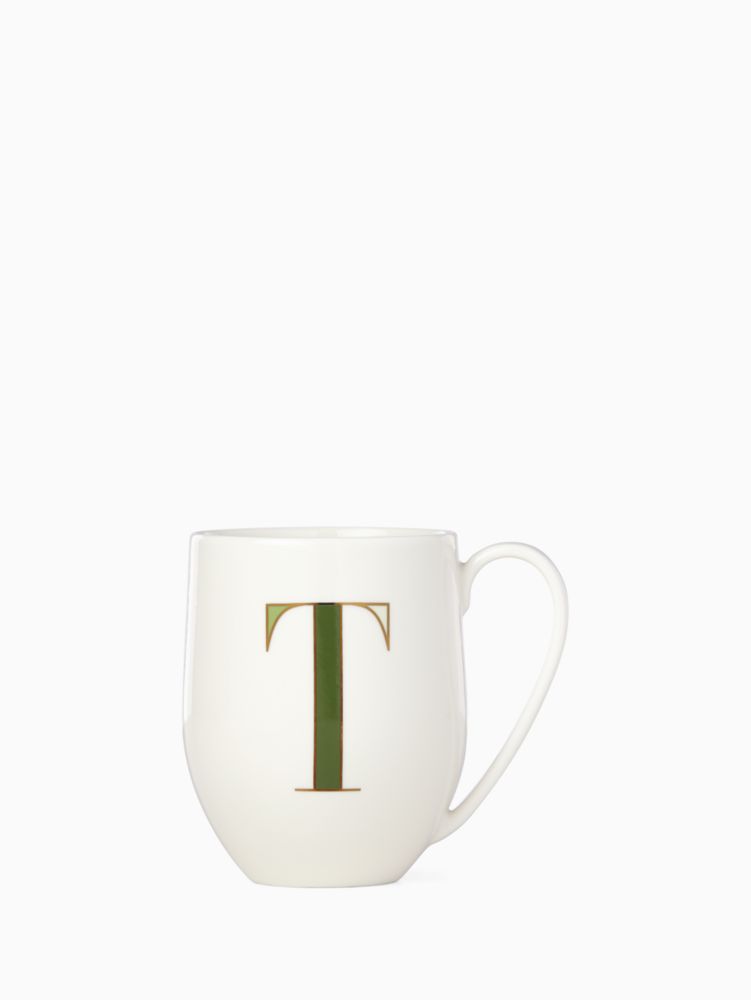 Initial T Mug, Parchment, Product