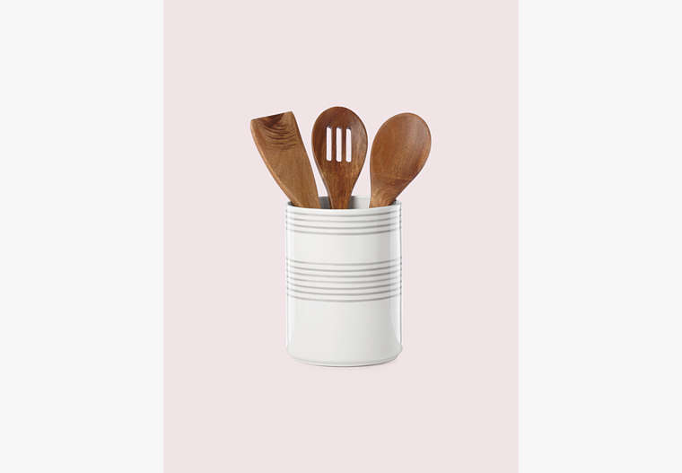 Charlotte Street Utensil Crock With Servers, Parchment, Product