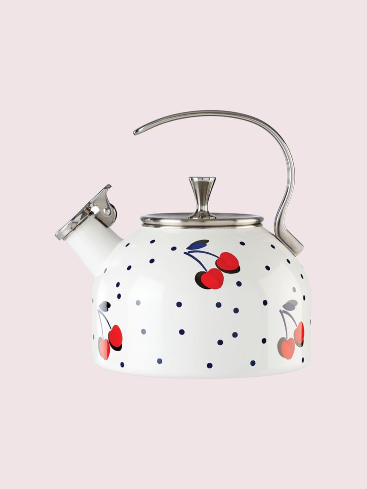 KATE SPADE VINTAGE CHERRY DOT TEA KETTLE