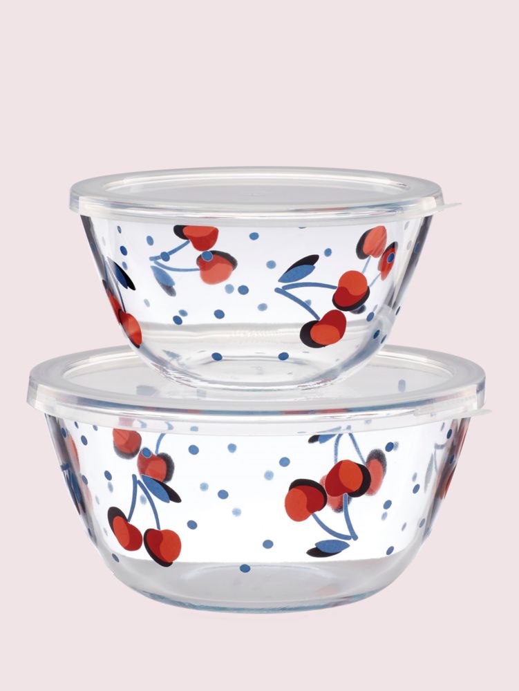 Vintage Cherry Dot Round Serve And Store Set | Kate Spade New York