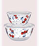 Vintage Cherry Dot Round Serve-and-store Set, Clear, ProductTile