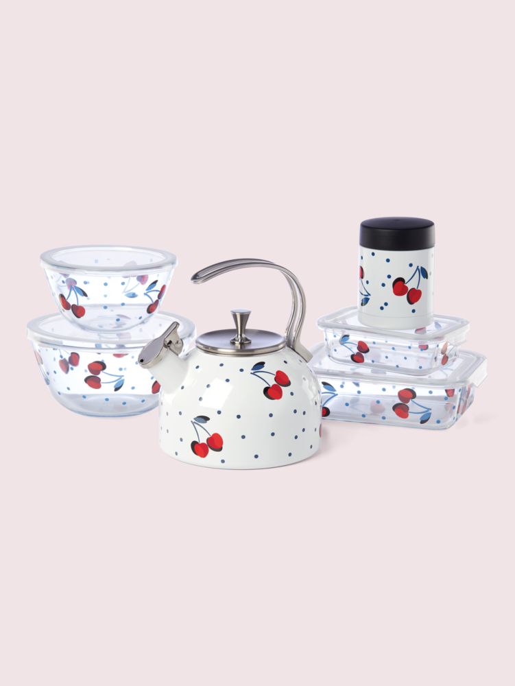 Vintage Cherry Dot Round Serve And Store Set | Kate Spade New York