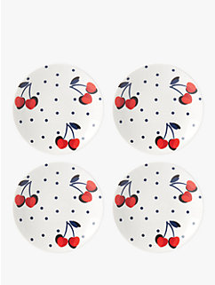 Kate Spade Vintage Cherry Dot Tidbits Plate Set. 1