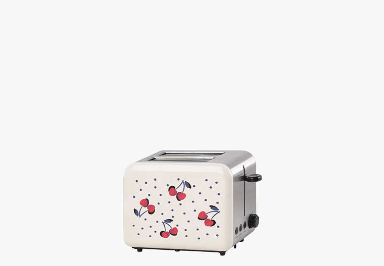 Vintage Cherry Dot 2-slice Toaster, White, Product