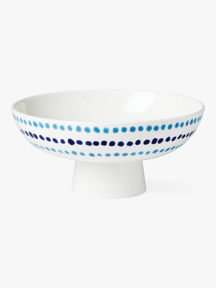 Floral Way Footed Serving Bowl, Parchment, ProductTile