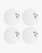 Garden Doodle 4-piece Dinner Plate Set, White, Product