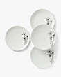 Garden Doodle 4-piece Dinner Plate Set, White, Product