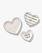 A Charmed Life 3-piece Heart Catch All Dish Set, Parchment, Product