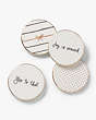 A Charmed Life 4-piece Coaster Set, Parchment, Product