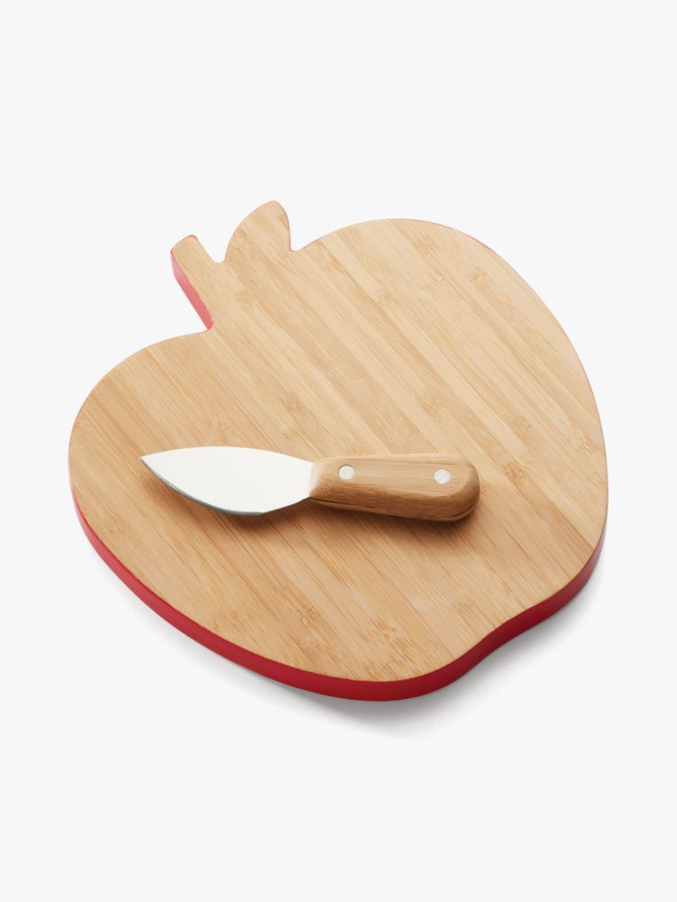 Knock On Wood Apple Cheese Board With Knife | Kate Spade New York