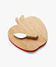 Knock On Wood Apple Cheese Board With Knife, Natural/ Red, ProductTile