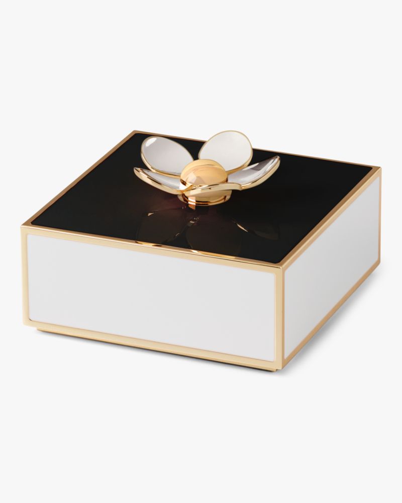 Kate Spade Make It Pop Floral Jewelry Box In Black