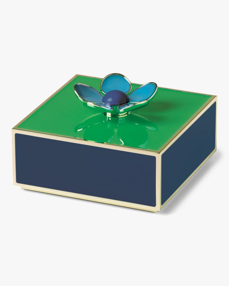 Kate Spade Make It Pop Floral Jewelry Box In Green