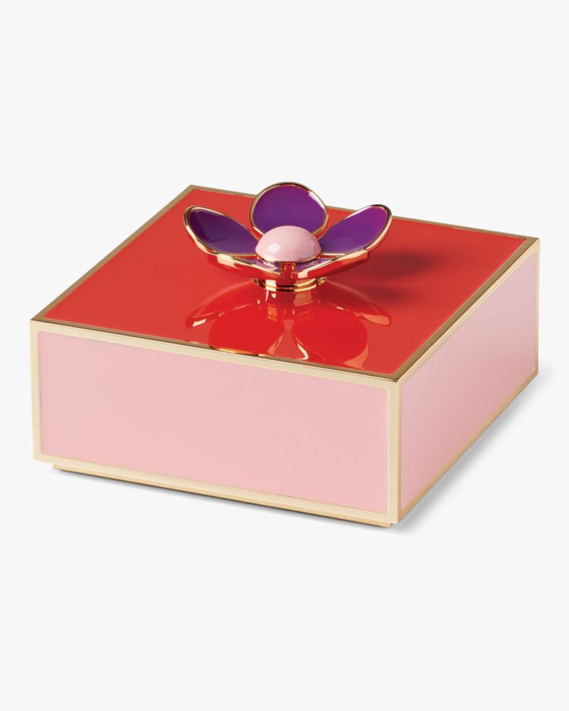 Kate Spade Make It Pop Floral Jewelry Box In Currant Jam