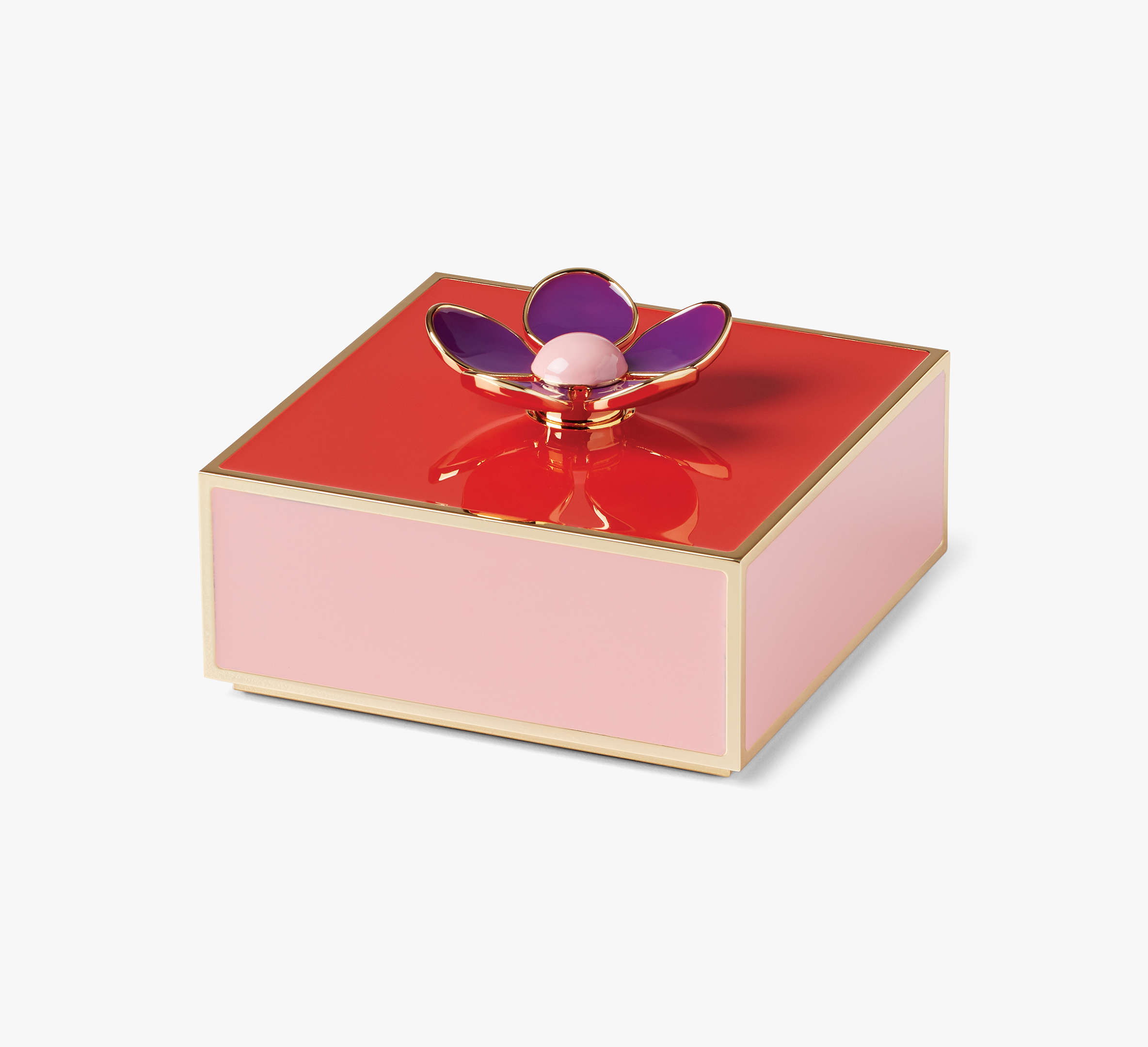 Kate Spade Make It Pop Floral Jewelry Box In Currant Jam
