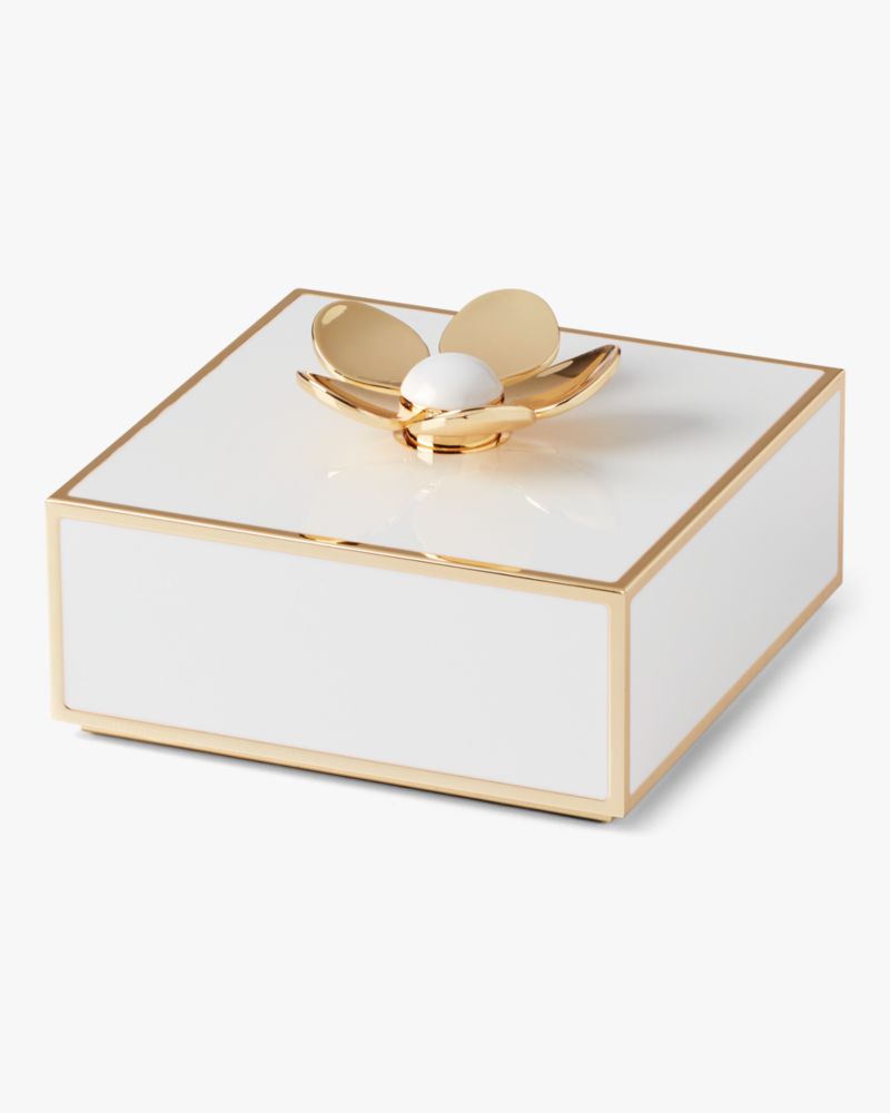 Kate Spade Make It Pop Floral Jewelry Box In Gold