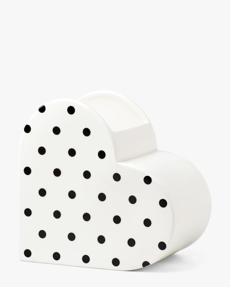 Shop Kate Spade On The Dot Heart Vase In White