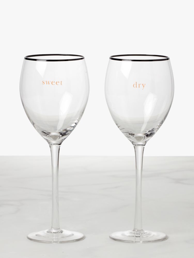 Sweet & Dry Wine Glass Set | Kate Spade New York