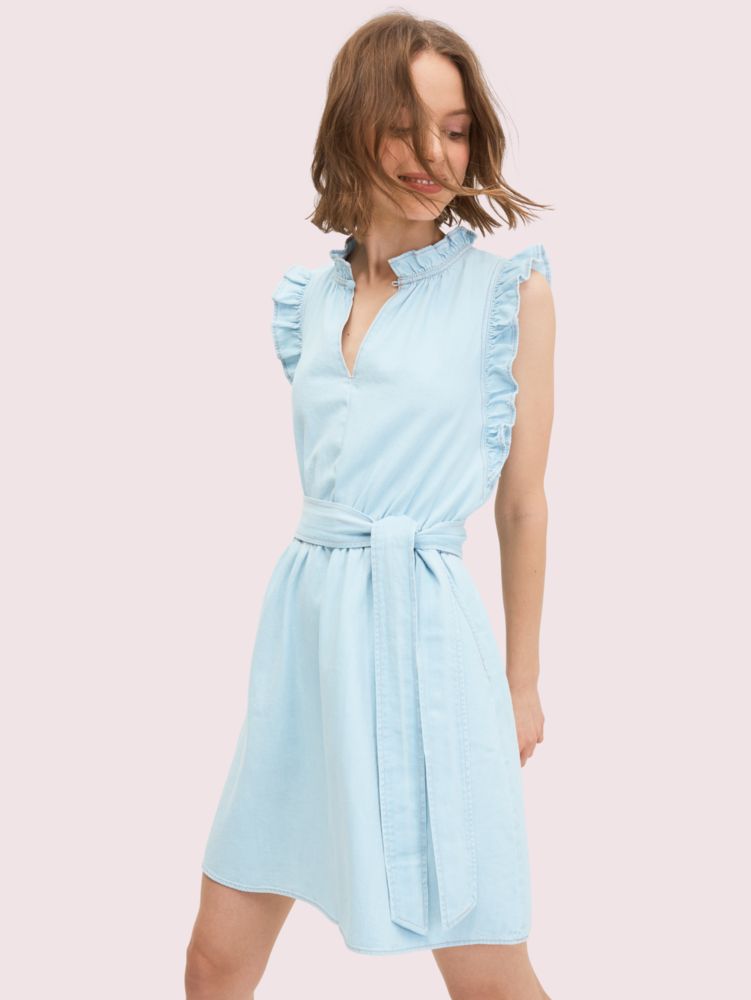 Denim Ruffle Dress | Kate Spade New York