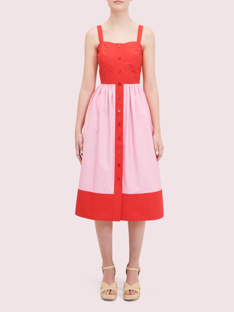 Colorblock Poplin Dress Kate Spade New York