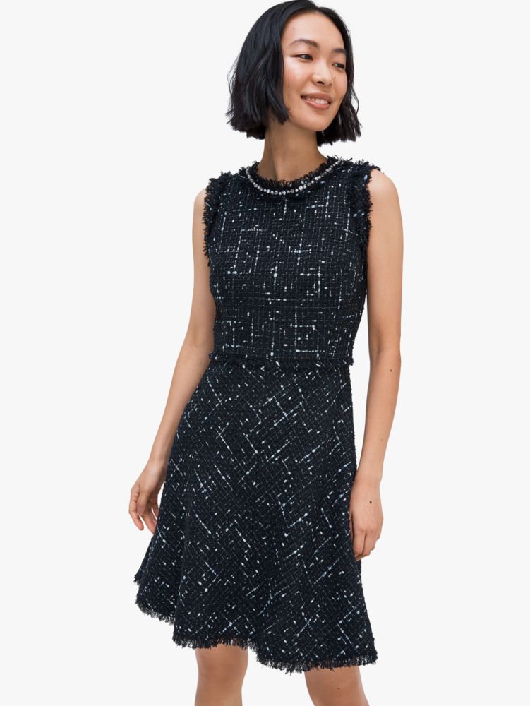 Women's black embellished tweed dress | Kate Spade New York Ireland