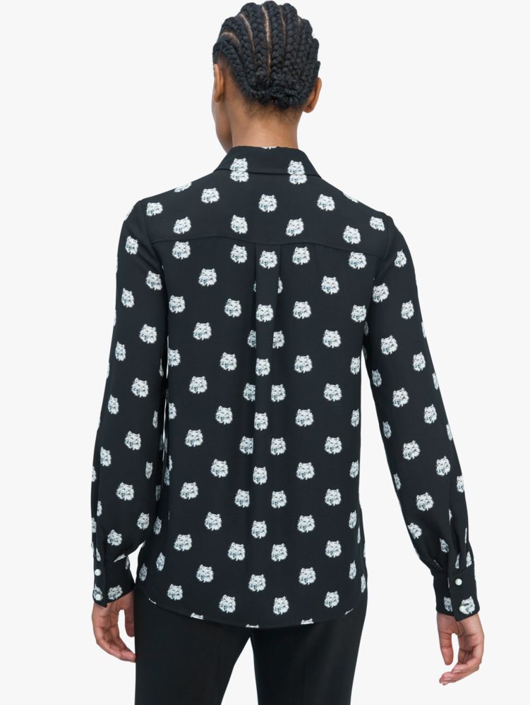 cat dot top, Black / Glitter, Product