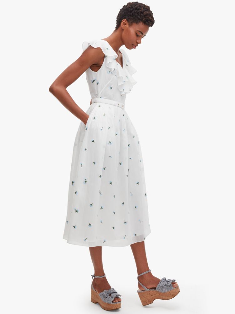 dainty bloom embroidered dress, French Cream, ProductTile