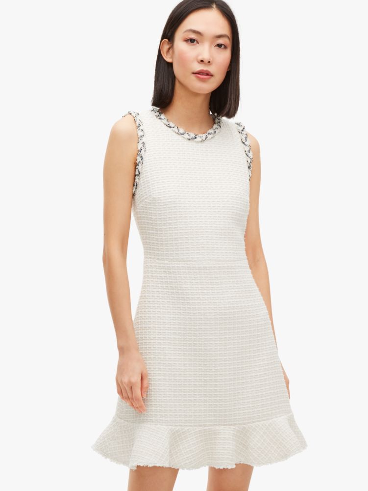 Women's french cream multi flora tweed dress | Kate Spade New York NL