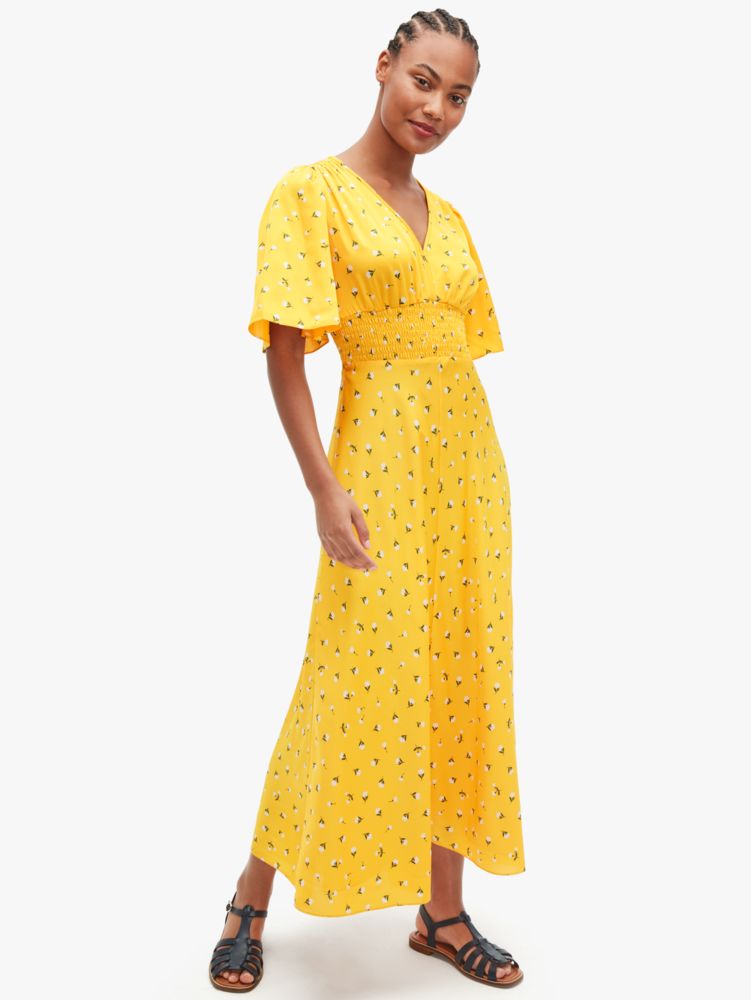 dainty bloom satin dress | Kate Spade New York