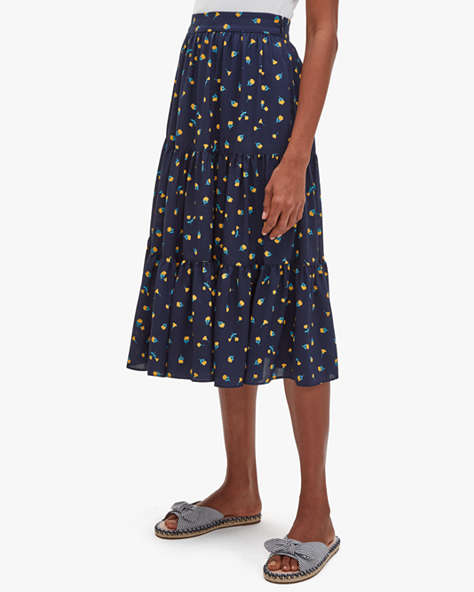 Dainty Bloom Tiered Skirt, Light Adriatic Blue, ProductTile