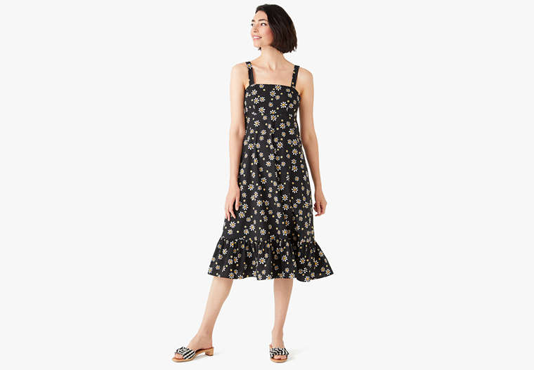 Daisy Dots Al Fresco Midi Dress, Black/Glitter, Product image number 0
