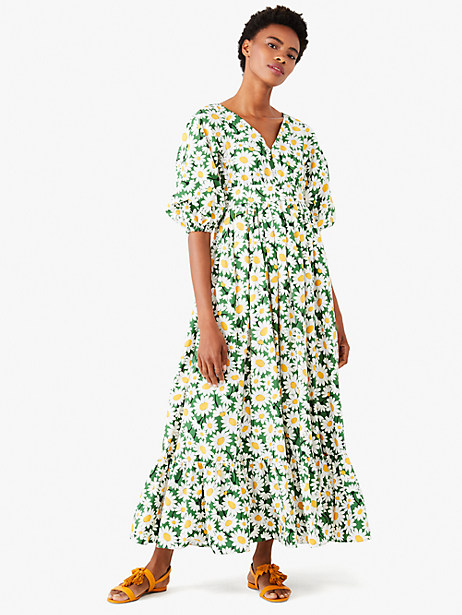 Kate Daisy Bodega Midi Dress (Banana Leaf)