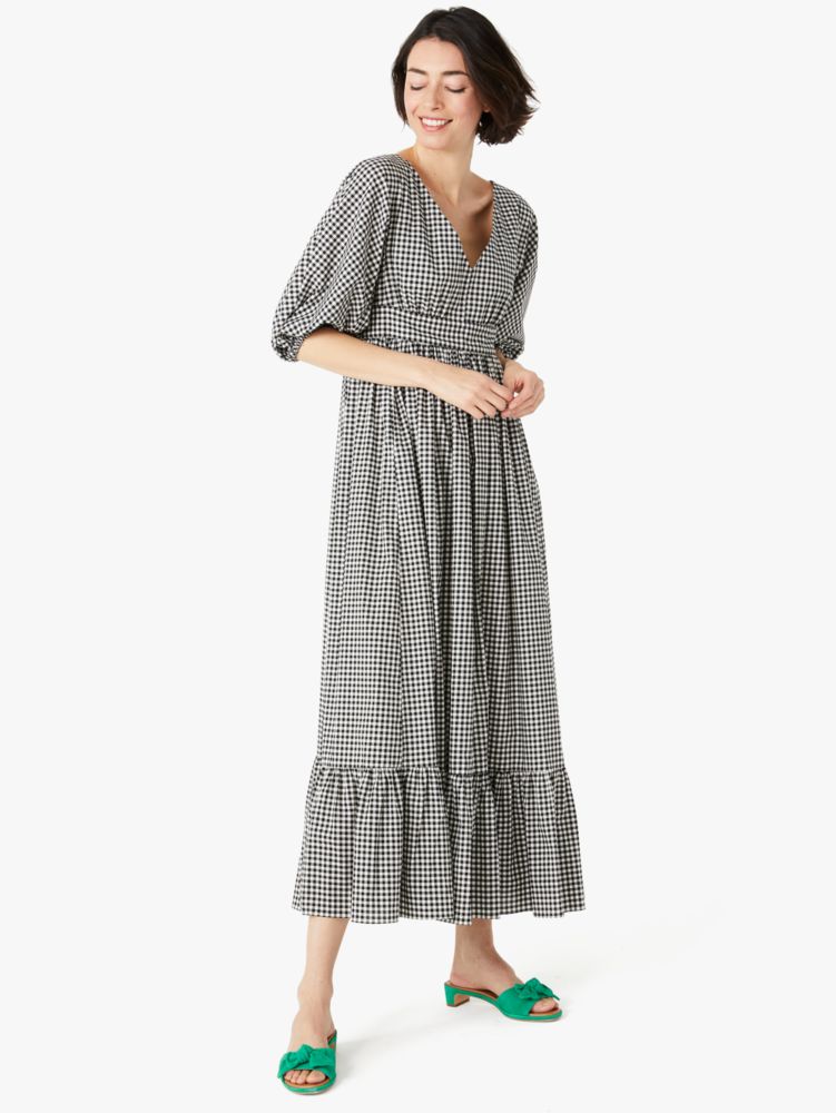 Kate Spade Mini Gingham Bodega Midi Dress