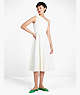 Twill One-shoulder Dress, French Cream, ProductTile