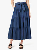 chambray tiered skirt, , s7productThumbnail