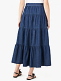 chambray tiered skirt, , s7productThumbnail