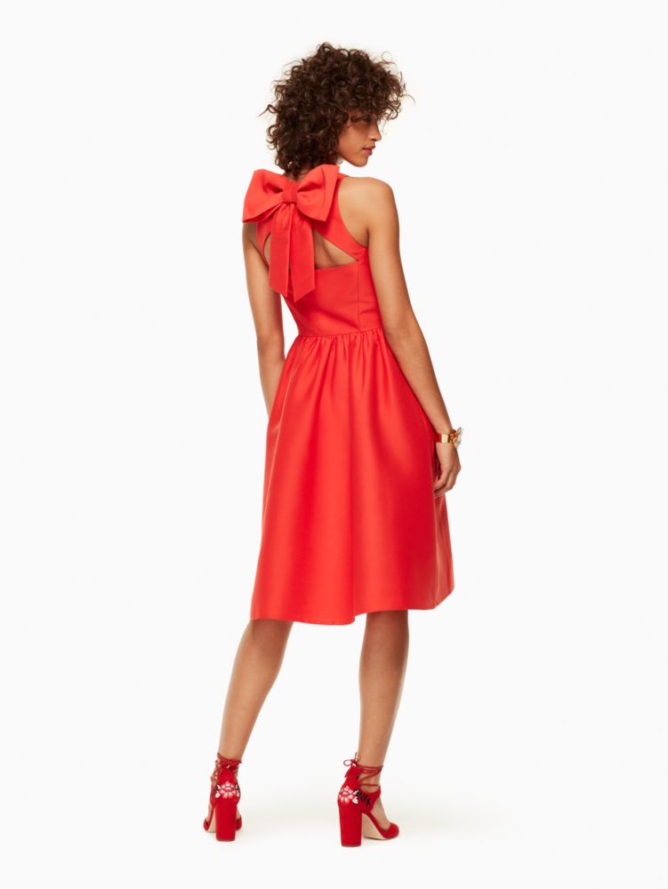 kate spade bow back fit and flare dress