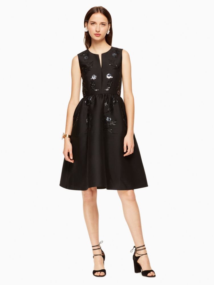 kate spade black floral dress