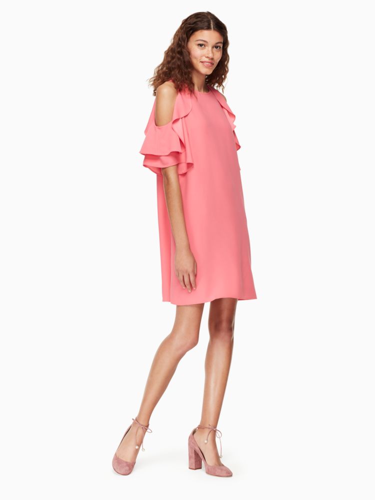 kate spade cold shoulder crepe dress