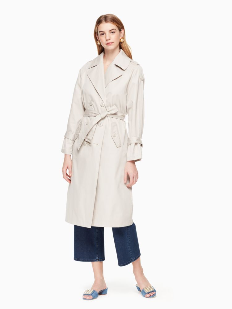 relaxed twill trench coat | Kate Spade 
